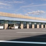 Façade du dépôt de bus de Bondoufle